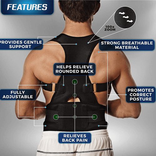 Magnetic Posture Corrective Therapy Back Brace For Men & Women